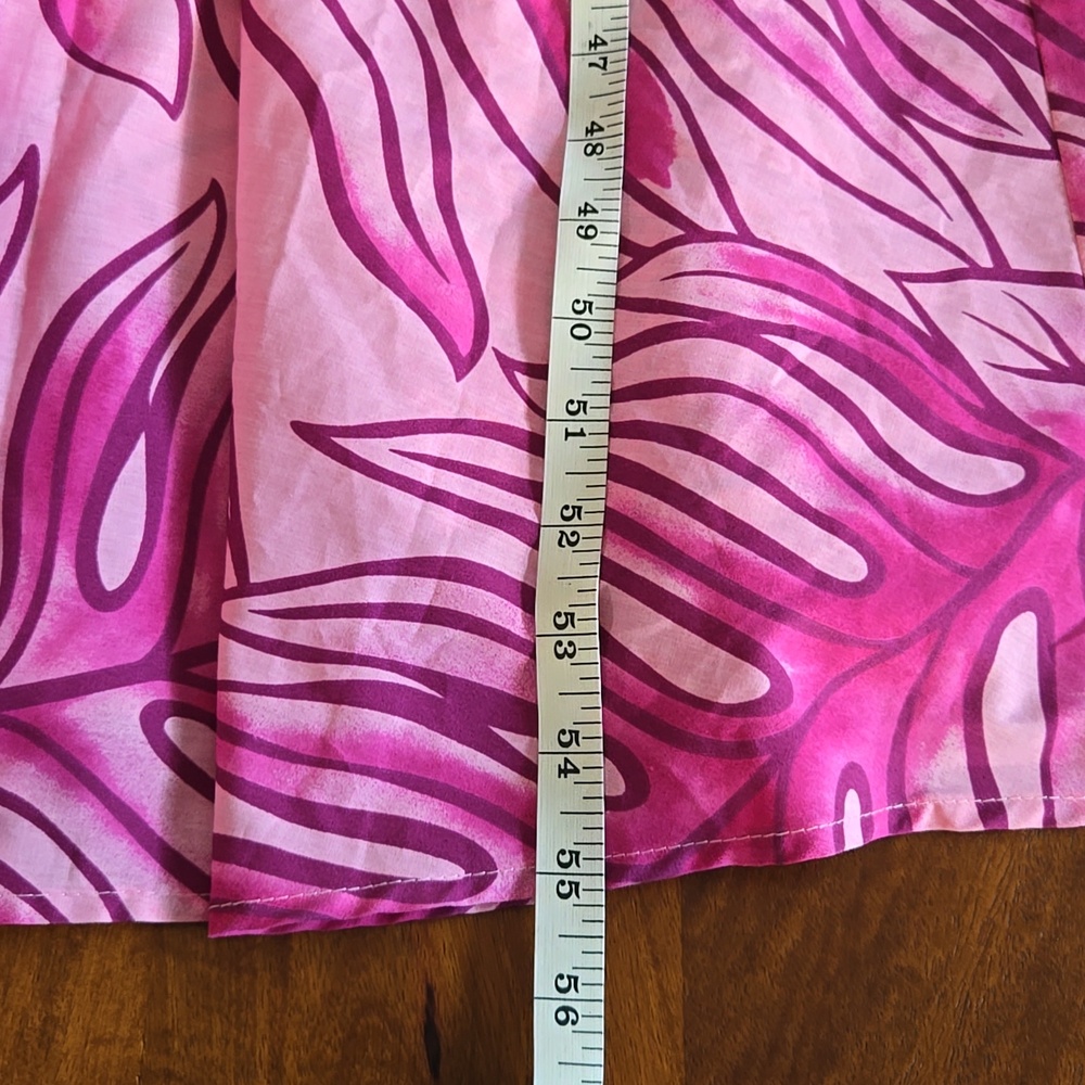 CC Fashions Hawaii Vintage Pink Tropical Princess Seam Maxi Dress Size 11/12 - Picture 9 of 11